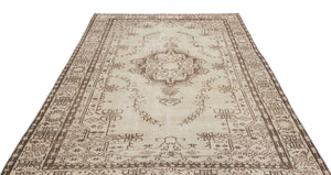 Beige Over Dyed Vintage Rug 6'0'' x 9'6'' ft 184 x 290 cm