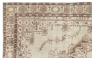 Beige Over Dyed Vintage Rug 6'0'' x 9'6'' ft 184 x 290 cm