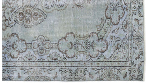 Traditional Design Stone Blue Over Dyed Vintage Rug 5'5'' x 8'11'' ft 166 x 273 cm