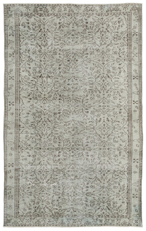 Green Over Dyed Vintage Rug 5'11'' x 9'7'' ft 180 x 293 cm