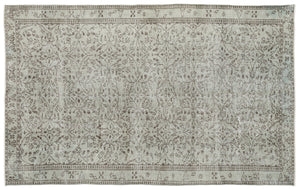 Green Over Dyed Vintage Rug 5'11'' x 9'7'' ft 180 x 293 cm