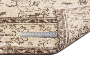 Beige Over Dyed Vintage Rug 6'1'' x 9'11'' ft 186 x 302 cm