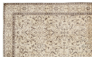 Beige Over Dyed Vintage Rug 6'1'' x 9'11'' ft 186 x 302 cm