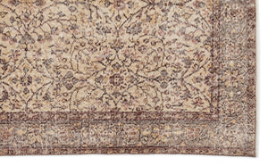 Beige Over Dyed Vintage Rug 5'1'' x 8'8'' ft 156 x 263 cm