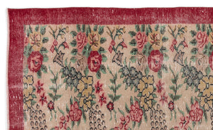 Retro Over Dyed Vintage Rug 5'3'' x 8'4'' ft 161 x 253 cm