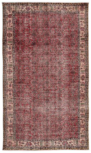 Naturel Over Dyed Vintage Rug 5'3'' x 9'1'' ft 161 x 276 cm
