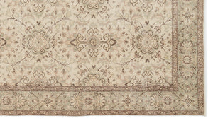 Beige Over Dyed Vintage Rug 4'12'' x 8'11'' ft 152 x 272 cm