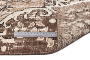 Beige Over Dyed Vintage Rug 6'10'' x 10'0'' ft 209 x 306 cm