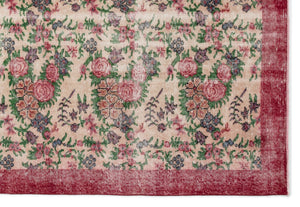 Retro Over Dyed Vintage Rug 6'2'' x 9'2'' ft 188 x 280 cm