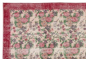 Retro Over Dyed Vintage Rug 6'2'' x 9'2'' ft 188 x 280 cm