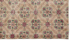 Retro Over Dyed Vintage Rug 5'5'' x 9'6'' ft 165 x 290 cm