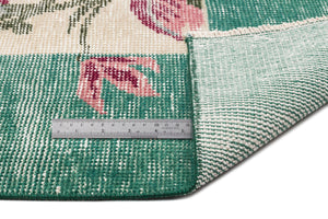 Retro Over Dyed Vintage Rug 5'2'' x 9'4'' ft 157 x 285 cm