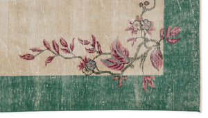 Retro Over Dyed Vintage Rug 5'2'' x 9'4'' ft 157 x 285 cm
