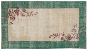 Retro Over Dyed Vintage Rug 5'2'' x 9'4'' ft 157 x 285 cm