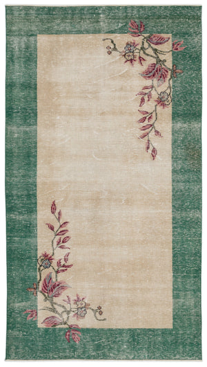 Retro Over Dyed Vintage Rug 5'2'' x 9'4'' ft 157 x 285 cm