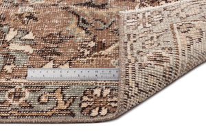 Beige Over Dyed Vintage Rug 6'4'' x 9'9'' ft 194 x 298 cm