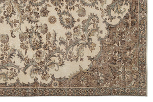 Beige Over Dyed Vintage Rug 6'4'' x 9'9'' ft 194 x 298 cm
