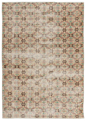 Retro Over Dyed Vintage Rug 5'12'' x 8'5'' ft 182 x 257 cm