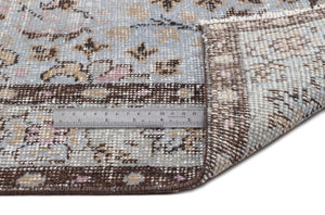 Blue Over Dyed Vintage Rug 4'9'' x 8'5'' ft 146 x 256 cm