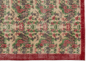 Retro Over Dyed Vintage Rug 7'0'' x 10'3'' ft 214 x 313 cm