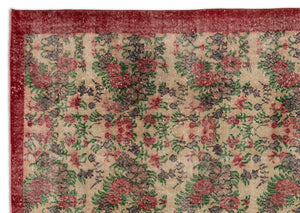 Retro Over Dyed Vintage Rug 7'0'' x 10'3'' ft 214 x 313 cm