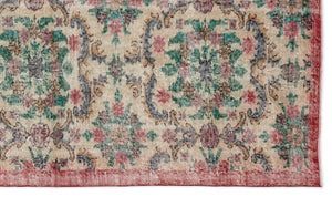 Retro Over Dyed Vintage Rug 5'1'' x 8'11'' ft 155 x 271 cm