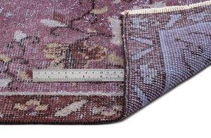 Purple Over Dyed Vintage Rug 5'8'' x 8'6'' ft 172 x 259 cm