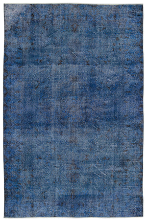 Blue Over Dyed Vintage Rug 6'6'' x 10'1'' ft 198 x 308 cm