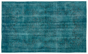 Turquoise Over Dyed Vintage Rug 5'11'' x 10'0'' ft 180 x 305 cm