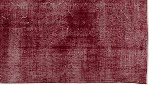 Red Over Dyed Vintage Rug 4'9'' x 8'6'' ft 145 x 260 cm