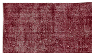 Red Over Dyed Vintage Rug 4'9'' x 8'6'' ft 145 x 260 cm