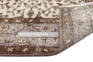 Beige Over Dyed Vintage Rug 3'10'' x 6'10'' ft 116 x 208 cm