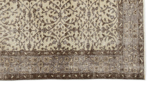 Beige Over Dyed Vintage Rug 3'10'' x 6'10'' ft 116 x 208 cm