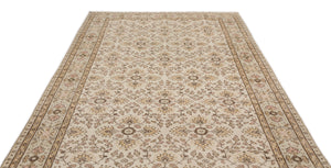 Beige Over Dyed Vintage Rug 6'0'' x 10'0'' ft 183 x 306 cm