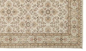 Beige Over Dyed Vintage Rug 6'0'' x 10'0'' ft 183 x 306 cm