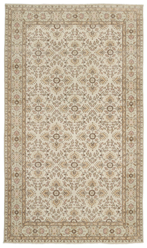 Beige Over Dyed Vintage Rug 6'0'' x 10'0'' ft 183 x 306 cm