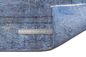 Blue Over Dyed Vintage Rug 5'3'' x 8'8'' ft 161 x 265 cm