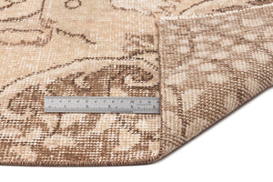 Beige Over Dyed Vintage Rug 5'7'' x 9'5'' ft 170 x 288 cm