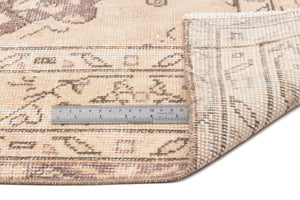 Beige Over Dyed Vintage Rug 5'3'' x 8'11'' ft 159 x 271 cm