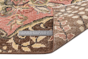 Beige Over Dyed Vintage Rug 5'9'' x 9'7'' ft 175 x 291 cm