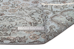 Blue Over Dyed Vintage Rug 5'6'' x 9'6'' ft 168 x 290 cm