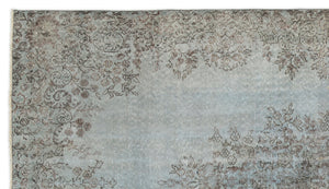 Blue Over Dyed Vintage Rug 5'6'' x 9'6'' ft 168 x 290 cm