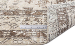 Beige Over Dyed Vintage Rug 6'1'' x 10'1'' ft 186 x 308 cm