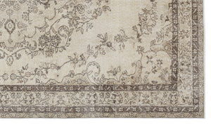 Beige Over Dyed Vintage Rug 6'1'' x 10'1'' ft 186 x 308 cm