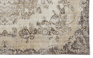 Beige Over Dyed Vintage Rug 5'5'' x 8'9'' ft 165 x 266 cm
