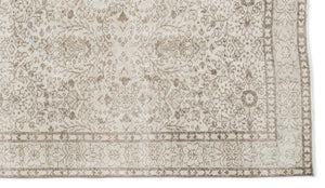 Beige Over Dyed Vintage Rug 5'6'' x 9'4'' ft 168 x 284 cm