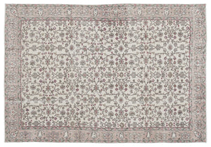 Beige Over Dyed Vintage Rug 5'10'' x 8'5'' ft 178 x 256 cm