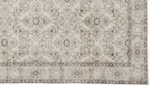 Beige Over Dyed Vintage Rug 5'11'' x 10'3'' ft 181 x 313 cm