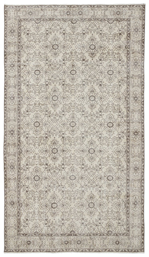 Beige Over Dyed Vintage Rug 5'11'' x 10'3'' ft 181 x 313 cm