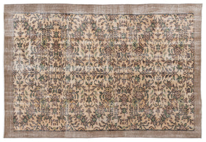 Naturel Over Dyed Vintage Rug 5'6'' x 8'0'' ft 167 x 245 cm